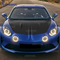 For Alpine A110 2017 2018 2019 2020-2025 Car Front Bonnet Engine Hood Carbon Fiber Pattern TPU PPF Wrap Protection Film LHD RHD