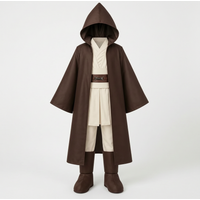 Jedi Knight Warrior Costume Set For Cosplay Halloween Party With Movie Character Accessories