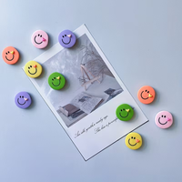 Round magnetic tiles, 5/10 pieces in random colors, colorful plastic round decorative tiles, suitable for refrigerators