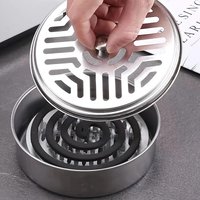 1PC Mosquito Coil Holder Ashtray Box with Lid for Household Outdoor Living Room Bedroom Camping Use