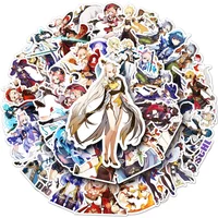50PCS Genshin Impact Stickers Decals Cartoon Decoration Suitcase Scrapbooking Laptop Phone Stationery Kid Toy Game Sticker
