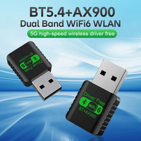 USB WiFi Bluetooth 5.4 Adapter AX900 WiFi 6 Adapter Dual Band 2.4G&5GHz Wireless Network Card WiFi Adaptador For Window 10/11 PC