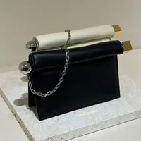 2025 New Retro Style pu Leather Shoulder Chain Crossbody Flip Cover Accordion Bags Small Square Bag Women's Handbag