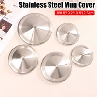 1Pcs with Convex Handle Mug Cover Heat Temperature Preserve Stainless Steel Cup Protective Cap Dust Free 8/8.5/10.2/10.5/12.3cm