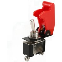 ETEN1021 250V 15A Toggle Switch 2Pin 2Position SPST Rocker Switch with Red Cover for Automotive Marine Industrial Applications