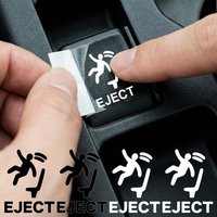 Funny Pop-Up Eject Button Sticker "Humorous 'EJECT' Stickers Waterproof Decal PET Interior Decoration Gift for Car Button