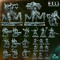 Hell Guard Demon Armor Servant Gunner Tech Dnd God Chess Tabletop Game Model Resin Material : Scale in Stock