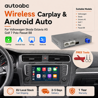 AUTOABC Wireless Carplay Interface Decoder for VW Golf 7 MK7 Gti MK3 Polo Seat Skoda Passat B8 with MIB MIB2 with Mirror Link, Camera, BT, GPS, Android Auto Interface