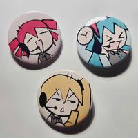 Tri ple Baka Button Pins Hat sune Mi*ku Kasane Teto Neru Vocaloid Anime Round Badges Cosplay Accessory Fans Collectible Gift