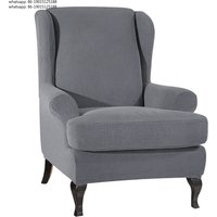 Waterproof modern wing chair cover 2-piece elastic elastic wing back chair cover elastane fabric armchair non-slip machine wash