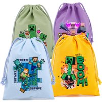 Game Pixel Print Storage Drawstring Bag Animation Cartoon Birthday Party Gift Bag Earphone Coin Key Dustproof Storage Pouch
