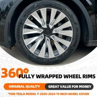 4PCS Wheel Hubcaps 19 Inch Wheel Cover Performance Replacement Wheel Cap Full Rim Cover Accessories For Tesla Model Y 2018-2024