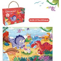 36pcs Carrying Jigsaw Puzzle Children Paper Large Pieces Puzzle Enlightenment Gift 3-6 Years Old Baby Toys Toddler Puzzle