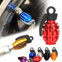 4pcs Car Tire Valve Cap Aluminum Grenade Alloy Tyre Valve Stem Cover Air Dust Cap Tire Valve Truck Bike Wheel Rim Valve Stem Cap