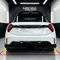 JCW Style Rear Bumper Splitter Lip For Mini Cooper F65 F66 2024-2026 Gloss Black ABS Corner Guard Side Diffuser Spoiler Body Kit