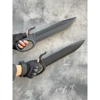 Plastic Eight Cut Knife Wing Chun Knife Cosplay Prop Plastic Double Handed Sword for Film and Television Shooting