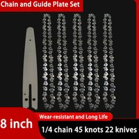 Kette für Mini-Kettensäge, 20,3 cm, 1/4 Zoll P, elektrische Säge, 45 Knoten, 22 Messer, Sägeblatt, kabellose Mini-Sägebügel, Kettenführung, Holzfäller-Kettensäge