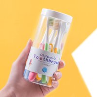 8 PCS Children's Toothbrush Soft Bristle Advanced Toothbrush Household Supplies Daily Necessities Convenient Barrel Packaging