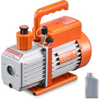SucceBuy Vakuumpumpe und Ölflasche 3,5 CFM/4 CFM/5 CFM 1-stufig oder 6 CFM 9 CFM 2-stufig, R134a R22 R410a Systems Conditioner Wartung