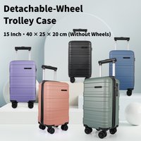 Ryanair 40x30x20 Cabin Suitcase with Detachable Wheels, Underseat Carry On Luggage, Airline Approved Cabin Bag for EasyJet & Wizz Air