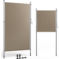 Outdoor-Rollo Sonnenschutz Klemm-Markise Vertikale HDPE-Balkon-Terrassen-Sichtschutzrollos Schnurlose Aufrollbare Jalousien, Außenbereich