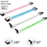 SATA 3.0 III 6Gb/s 10cm Hard Disk Drive Data Serial ATA Straight Cable 26AWG for HDD SSD Cord line 7pin sata cable 10 CM