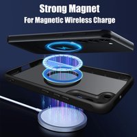 UYUXIO Translucent Magnetic Mobile Phone Case with Kickstand for Samsung Galaxy S26 S25 Ultra S24 S23 FE S22 Plus Stand Cover