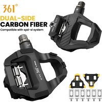 AliExpress 361° 361 Degrees Bicycle Pedal Carbon Fiber Clipless Road Bike Platform Pedal Dual-Side Ultralight Road Cycling Cleat Pedal Bike Part