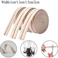 1m Flat Cotton Wick for Oil Lamp, Braided Cotton Wick, Kerosene Lamp 1cm, 1.3cm, 1.5cm, 2cm Width