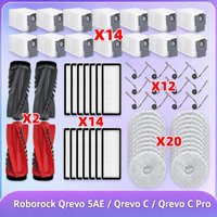 Fit For ( Roborock Qrevo 5AE / Qrevo C / Qrevo C Pro ) Parts Main Side Brush Dust Bag Mop Cloth Filter