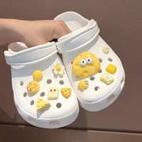 Designer Quality DIY Hole Shoes Charms Set Cheese Garden Shoe Decoration Accessories for Girls Interesting 2025 Gift