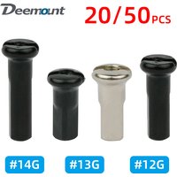 20/50PCS Brass Spoke Nipples 14G 13G MTB Road Bicycle E-bike Scooter Rim Caps CU Nuts Copper Parts Coated Silver or Black
