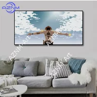 One Piece Anime Unframed Canvas Print Poster - Famous Japan Cartoon Wall Art Picture for Living Home Decor