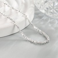 New 925 Sterling Silver Necklace Simple Personality Charm Choker Birthday Gift for Women Exquisite Jewelry Accessories