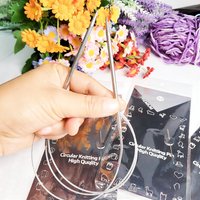 Circular Knitting Needle Set, Includes 4 Specifications: 2Mm/3Mm/4Mm/5Mm, Comes with 4 Free Hand Sewing Needles, Available in Lengths 40- 120cm to Choose From, Suitable for DIY Knitting Enthusiasts to