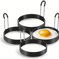 1/2/3/4pcs Egg Rings, Egg Rings for Frying, Round Egg Cooker Ring, Silicone Handle Egg Rings,Egg Rings for Griddle Breakfast