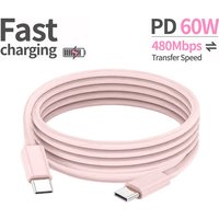 PD 60W Type C to Type C Cable For IPhone 15 16 Fast Charging For Samsung Xiaomi Huawei Type C Data phone Accessories 1M 2M 3M