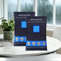 2pcs Color Changing Silica Gel Desiccant Bag Moisture Absorber Home Closet Car Dual Use Mildew Proof Dehumidifier Pouch