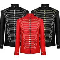 2025 New Black-gold/Silver Halloween Blazer Jacket for Men and Women,medieval Court Dress, Vintage Gothic Steam Drummer Costume