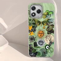 Green Sun Face Planet Fruit Trendry Phone Case for Honor 400 200 Smart Pro Magic7 6 5 Lite X9a X9c X8b X8a X8c X7c Shell Cover