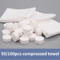 50/100pcs Portable Compressed Towel Disposable Face Cleaning Soft Compressed Hand Wipe Towel Non-Woven Makeup Wipes