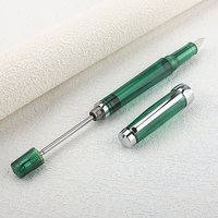 Resin Vacuum Filling Fully Transparent Fountain Pen Iridium EF/F/M Nib Writing Gift Pen Office Supplies Stationery