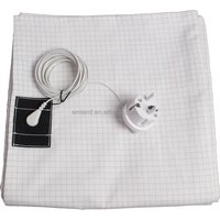 Grounding Sheets King, 90% Organic Cotton + 10% Pure Silver Fiber, Fitted Earth Sheets with 15 ft Grounding Cord, King Size 76"x