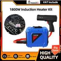 Podofo 1800W Induktionsheizgerät-Set, 8s Aufheizzeit, Induktions-Entfernungswerkzeug für Rostmuttern, Handgerät ohne Flamme mit 4 Spulen