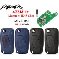 Jingyuqin 433MHz Remote Key Megamos ID48 For FIAT Bravo Linea Stilo Punto Ducato Ypsilon Daily PEUGEOT BOXER Citroen Jumper 2/3B