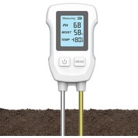 3 in 1 Soil Tester PH Meter Temperature Humidity Measuring Instrument Potted Plant Cultivation Gardening Tool LCD Soil Detector