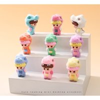 New Cute Flocked Little Dinosaur blind box accessory, trendy toy, blind box, blind bag, keychain, desktop birthday gift