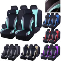 Sports Style Full Set Polyester Fabric Car Seat Covers Car Seat Protector Universal Fit Most Cars SUVs