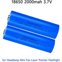 Rechargeable Lithium Battery Li-lon 3.7V 18650 2000mAh ICR Battery for Headlamp Mini Fan Laser Pointer Flashlight battery