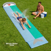 Giant Shark Shaped Inflatable Waterslide Portable Lawn Water Game Toy For Children Outdoor Entertainment